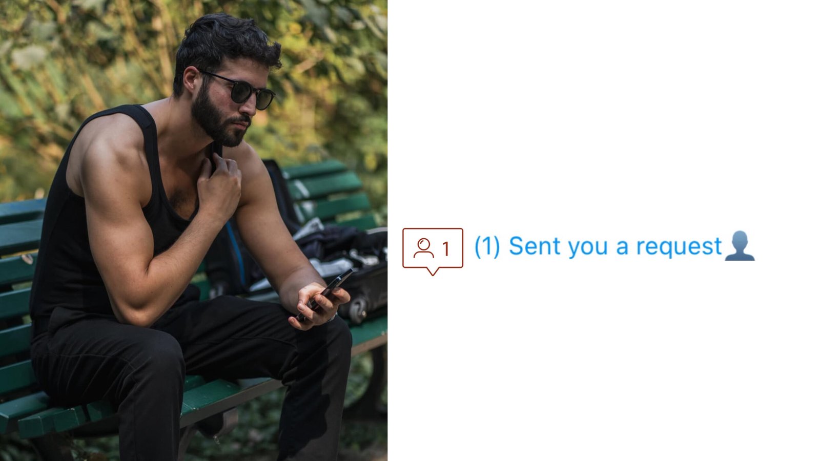 Sent you a friend request, tap here to respond